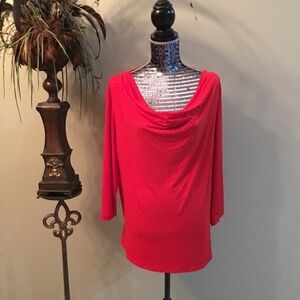 Ruby Rd. Blouse studs silver long sleeve Sz 1x